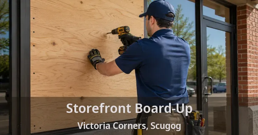 Storefront Board-Up Victoria Corners, Scugog - ON