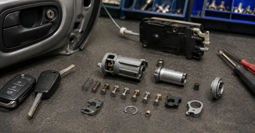technician testing a car key fob during Car Lock Repair Saintfield, Scugog
