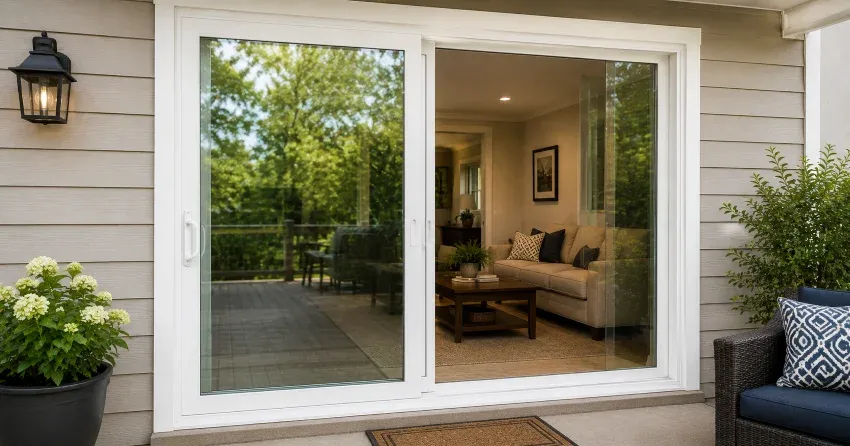 new patio door replacement installed in Epsom, Scugog home